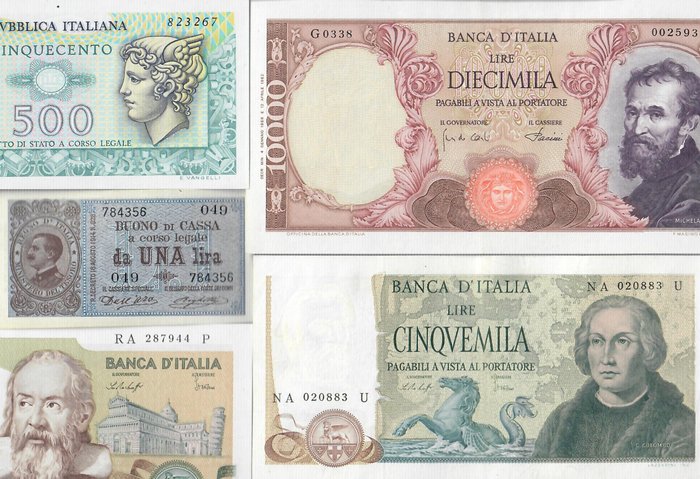 Italië - 11 banconote Lire - anni vari Regno e Repubblica