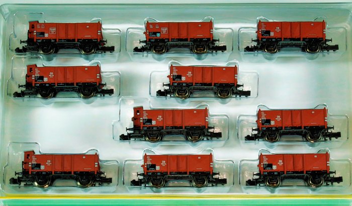 Trix N - 15047 - Freight wagon set - 10 beautiful gravel wagons - DB