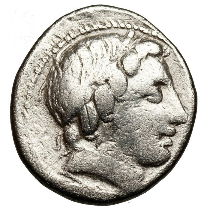 Roman Republic. AR Denarius,  M. Vergilius, C. Gargonius, Ogulnius (86 BCE) Rom, Apollo, Quadriga