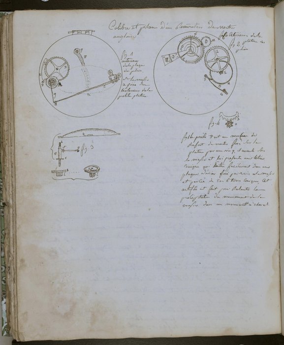 Anonymous - French manuscript with drawing on watchmaking [early 19th century]