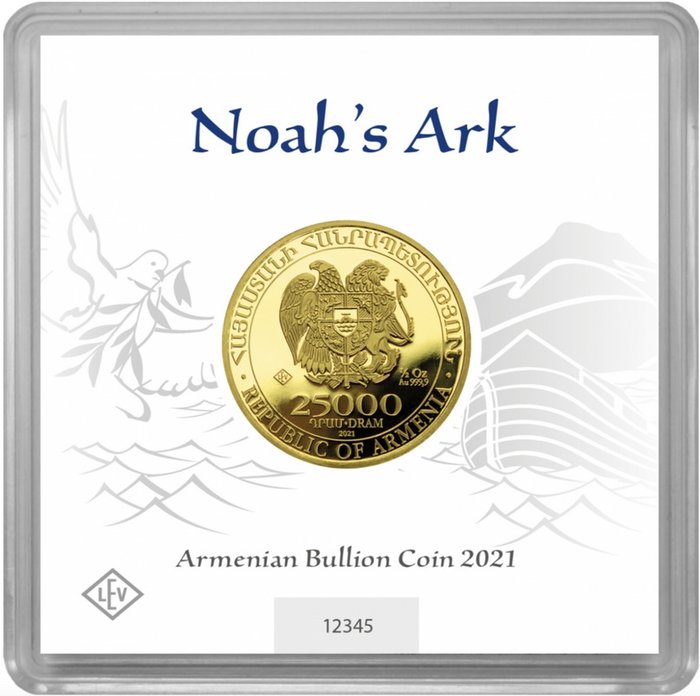 Armenien. 25.000 Dram 2021 Noah's Ark - 1/2 oz