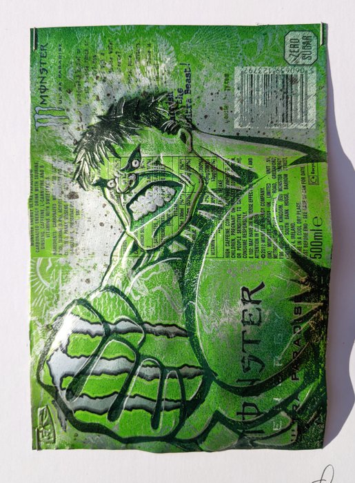 ComicCAN - Original artwork by Chris Duncan - Hulk created on a Monster-can - (2022)