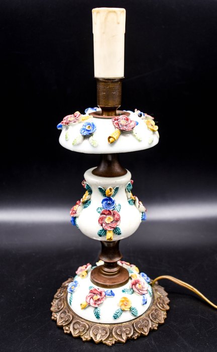 Oude tafellamp - Porselein - Begin 20e eeuw