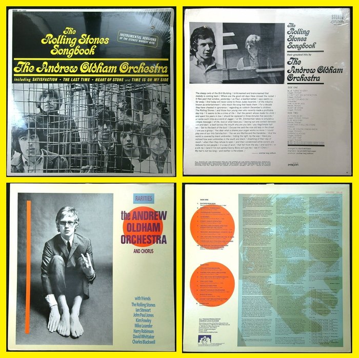 The Andrew Oldham Orchestra (of Rolling Stones fame) - 1. The Rolling Stones Songbook 2. Rarities - Multiple titles - LP's - Various pressings (see description) - 1964/1965