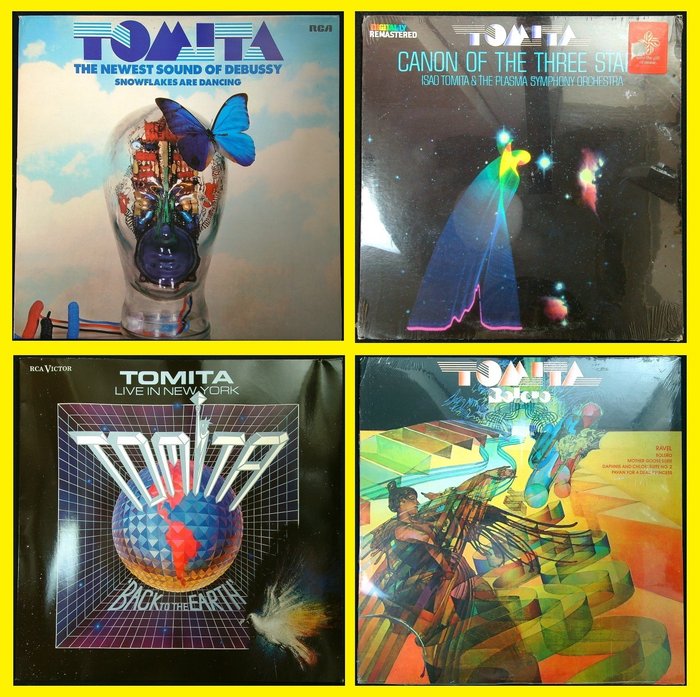 Isao Tomita (Modern Classical, Ambient) - lot of 4x original LP's - Multiple titles - LP's - Various pressings (see description) - 1974/1988