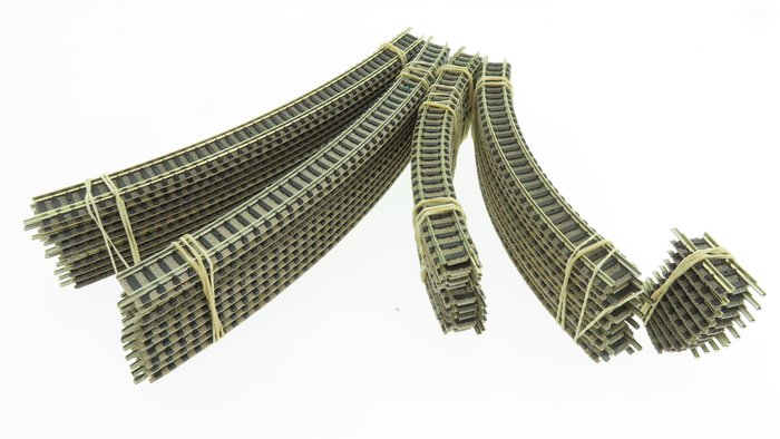Fleischmann N - 9123/9120/9130 - Tracks - 40-piece rail lot with curved rail pieces, Piccolo