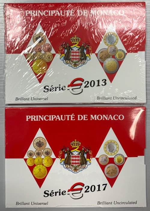 Monaco. Year Set (FDC) 2013/2017 (2 sets)