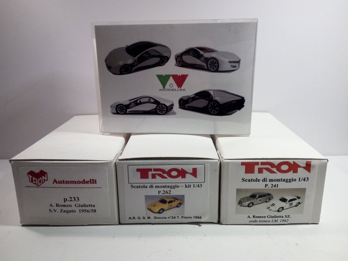 Tron YOW - 1:43 - KIT Alfa Romeo Giulietta SZ e Pandion Bertone 8C - Tron P233 P241 P262 / YOW061