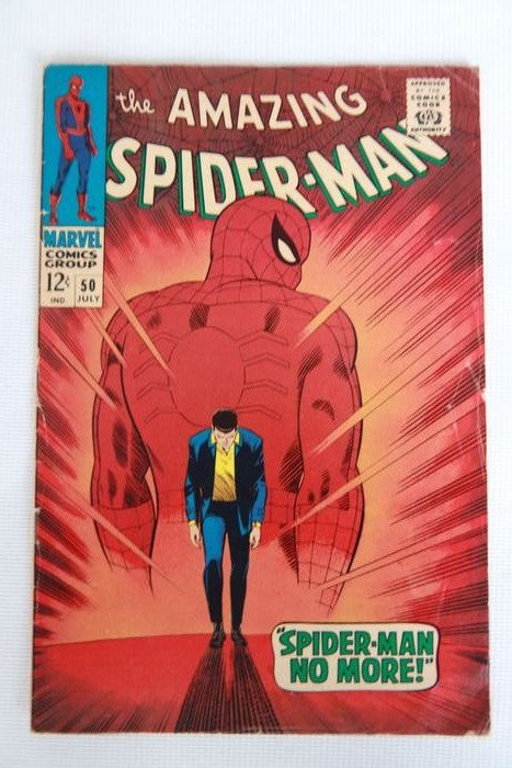Amazing Spider-Man 50 - Spider-Man no more - 1st Appearance of Kingpin - Eerste druk - (1967)