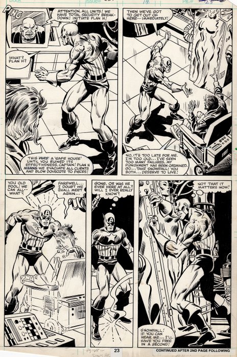 Captain America #239 - Page 23 - Original drawing by Fred Kida and Don Perlin - Eerste druk - (1979)
