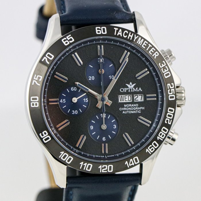Preview of the first image of Optima - MORANO Sport Valjoux automatic - OSA464-S-SBL-39 "NO RESERVE PRICE" - Men - 2011-present.