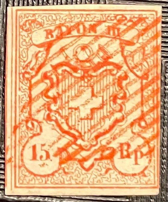 Suisse 1852 - “Rayon III” no. 18, type 10