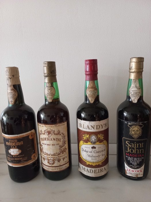 Madeira: Blandy's "Duke of Clarence" & Vasco Luís Pereira & Leacock's "Saint John" & Adega Exportado - Madeira - 4 Bottiglie (0,75 L)