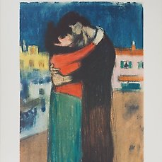 Pablo Picasso (1881-1973) – Hommage à Toulouse-Lautrec : Couple amoureux