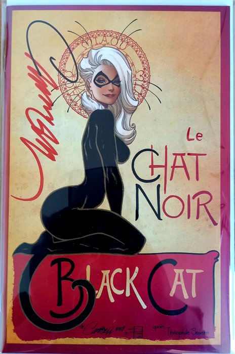 Black Cat #1  "Le Chat Noir" After Theophile Steinlen, 1896 - Signed by J.Scott Campbell ! SOLD OUT & LIMITED 1500 !!