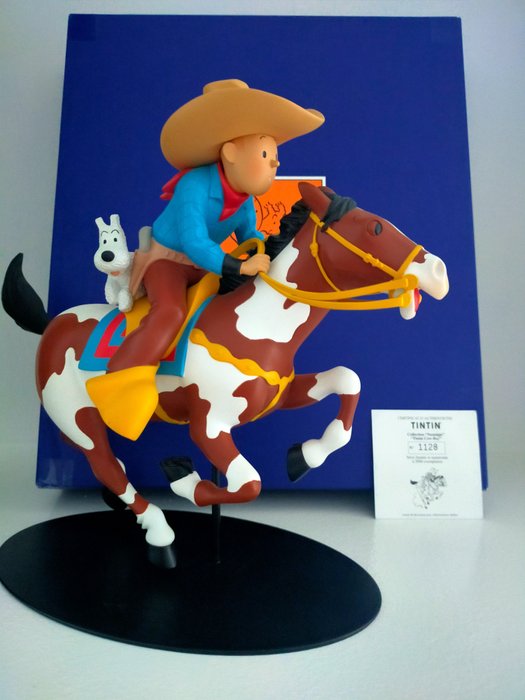 Tintin - Statuette Moulinsart 45942 - Tintin cow-boy - Collection Nostalgie - (2005)