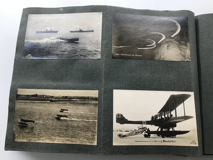 Germania - Album di foto o cartoline della Marina Imperiale, U-Boot, aviatori e aeronauti della Marina,