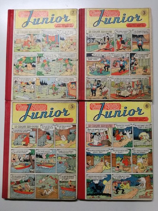 Chez Nous Junior - Bundelingen 2, 3, 5 en 6 - Hardcover - Erstausgabe - (1954/1955)