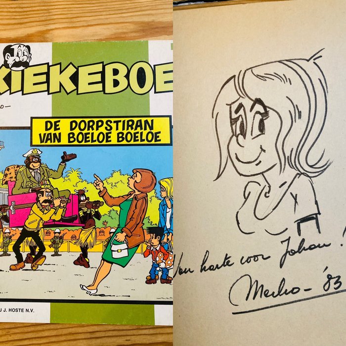Kiekeboe 3 - De dorpstiran van Boeloe Boele - met originele tekening van Merho - Broché - EO - (1979)