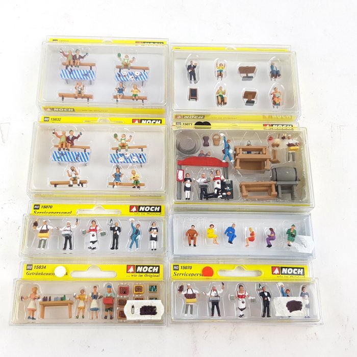 Noch, Preiser H0 - 14095/15834/15070/15838/15832/15071 - Scenery - Eight sets with fun figures