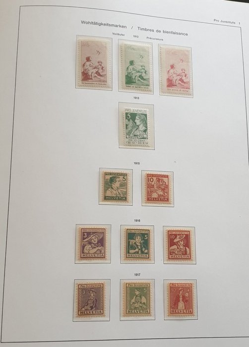 Suisse 1912/1983 - "Pro Juventute"/"Pro Patria" collection, complete, including commemorative blocks + tête-bêche