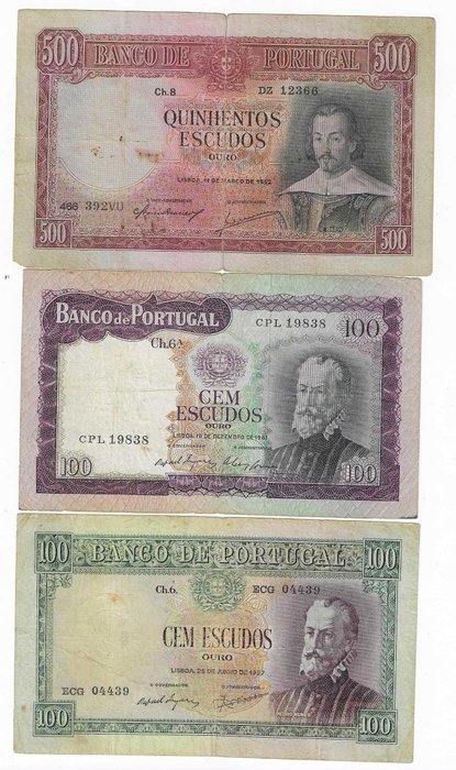 Portugal - 19 banknotes - Diversas Datas