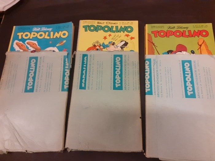 Topolino N. 599, 606 , 611 - Ancora nelle bustine cartacee  abbonati - Livre de poche Trade - EO - (1967)