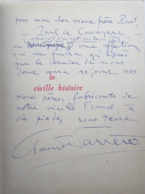 Signé; Claude Farrère / Constant le Breton - La vieille histoire. Comédie en trois actes. Bois dessiné et gravés par Constant Le Breton. - 1920