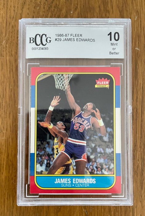 1986/87 Fleer NBA - James Edwards #29 - BCCG 10
