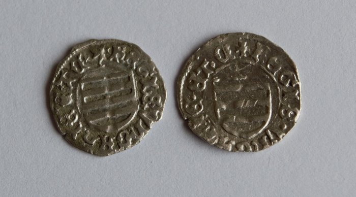 Hongarije. Sigismund von Luxemburg. Denar 1387-1437 (2 pieces).