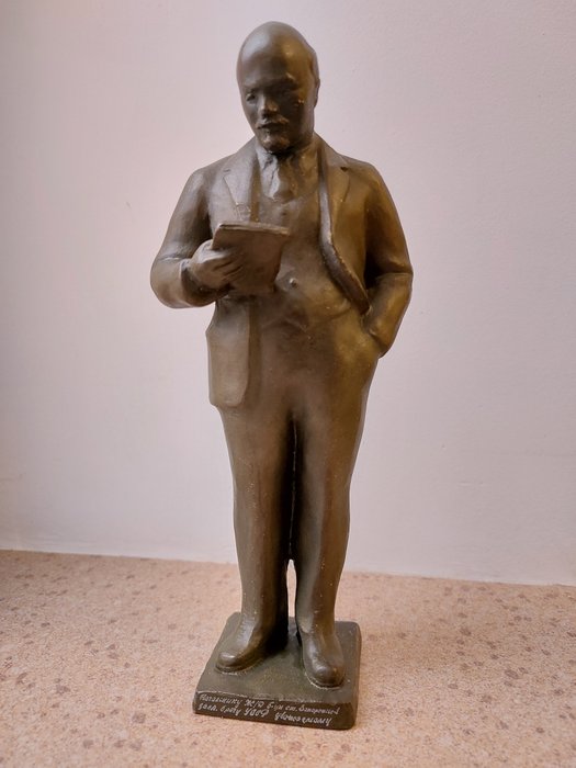 URSS (Rusia) - Estatuilla de Vladimir Lenin con letras de regalo - Estatuilla