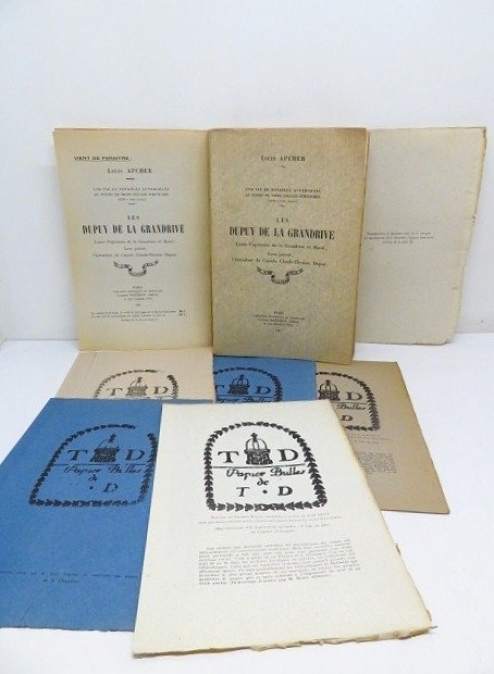Louis Apcher [avec envoi] - Les Dupuy de la Grandrive. Leurs Papeteries de la Grandrive et Barot - 1937