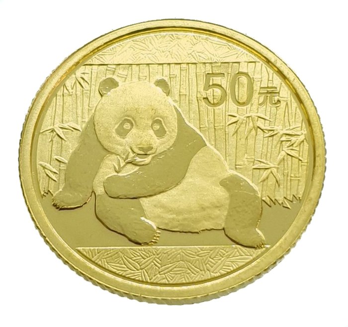 China. 50 Yuan 2015 Panda 1/10 Oz.