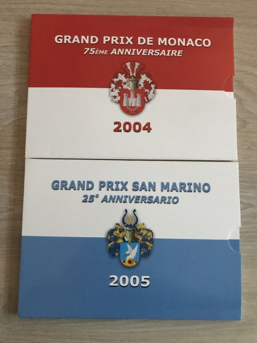 Monako, San Marino. 2004/2005 "Grand prix" (2 sets)  (Bez ceny minimalnej
)