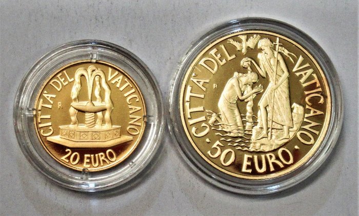 Vatican. Benedetto XVI. 20 Euro/ 50 Euro 2005 "Il Battesimo"