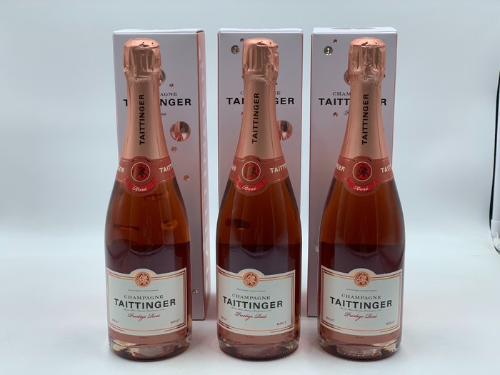 Taittinger, Prestige - Champagne Rosé - 3 Flaschen (0,75 l)
