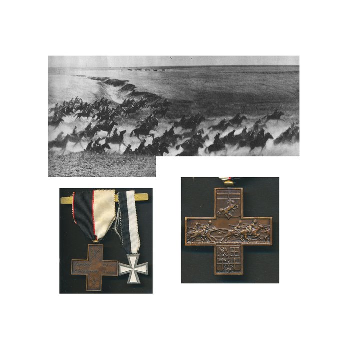Italia - Esercito/fanteria - FRONTE RUSSO - Croce CSIR + croce carica Isbuscenskij -  Cavalleria - 24 agosto 1942