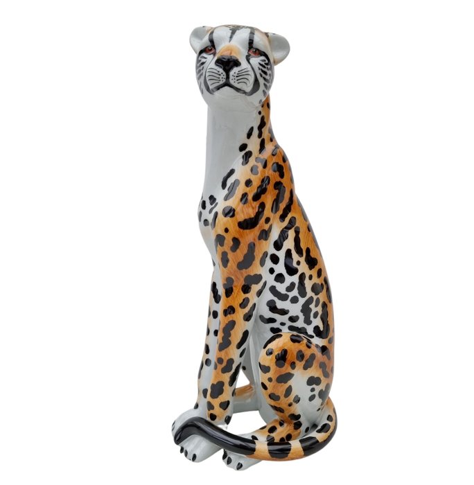 小塑像 - Leopard - 瓷器