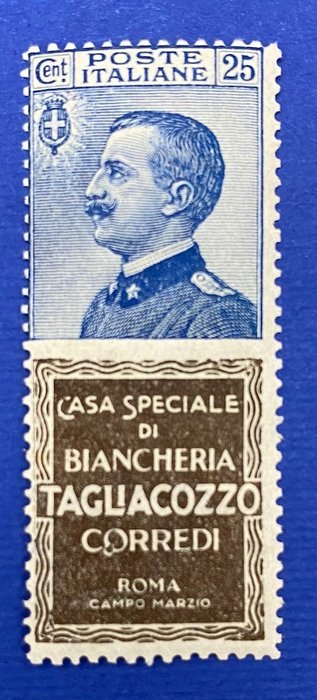 Koninkrijk Italië 1924 - Reclame 25 cent Tagliacozzo