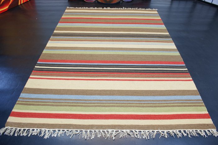 手工編織 Kilim 羊毛地毯全新 - 花毯 - 200 cm - 140 cm