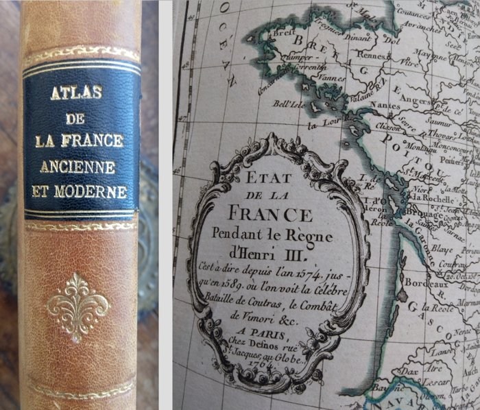 Francia; Rizzi Zannoni et Desnos - Atlas Historique, Géographique et Chronologique de la France Ancienne et Moderne - 1761-1780