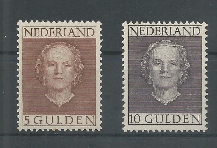 Nederland 1949 - Koningin Juliana ´En face´ - 536 + 537