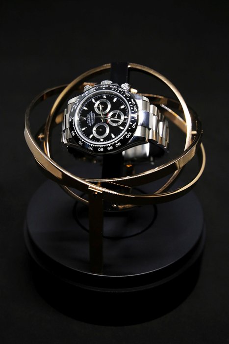 The Voyager - Rose Gold Plated - Orbit/Gyro Watch Winder - Elbrus Horology