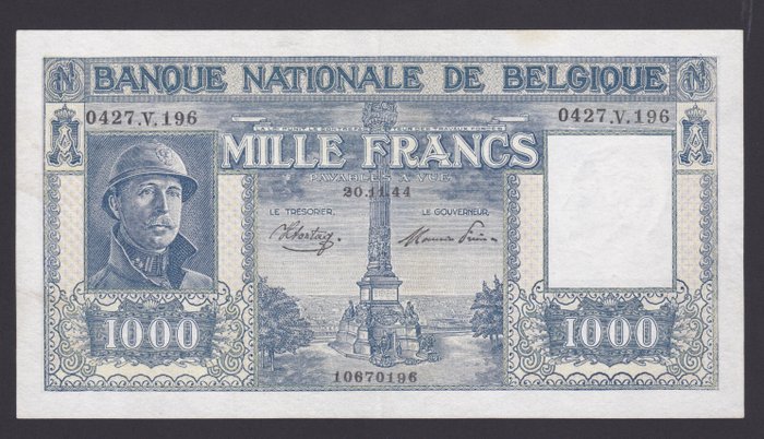 Belgio - 1000 Francs 1944 - Pick 128