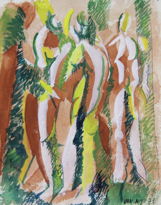 Georges Van Ruymbeke (1941) - Les nus dans la forêt