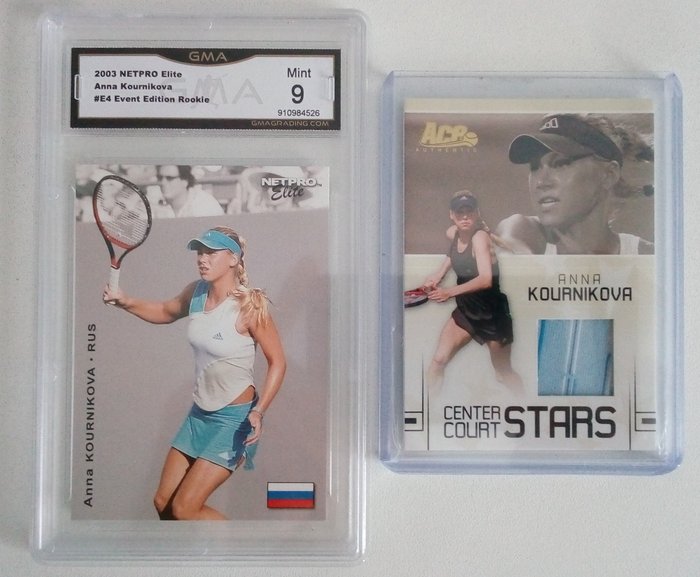 2003 Netpro, Ace - Anna Kournikova (lot of 2 cards) #E4 - GMA 9