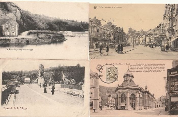 Belgio - Città e Paesaggi - La Provincia di Liegi - Album di cartoline, Cartoline (Collezione di 165) - 1900-1940