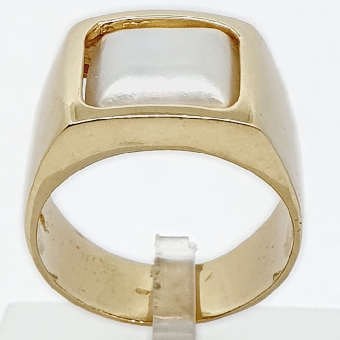 Preview of the first image of 18 kt. Yellow gold - Ring - Nacre.