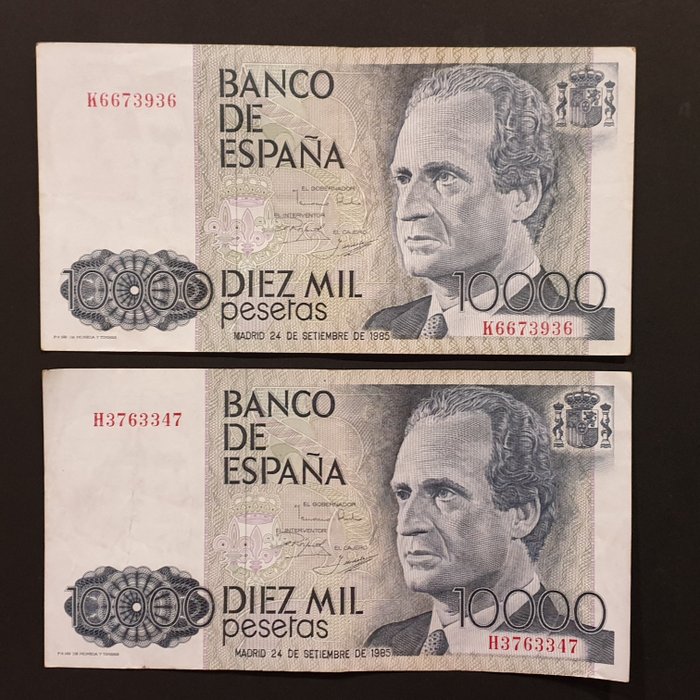 Spagna - 2 x 10.000 Pesetas 1985 - Pick 161