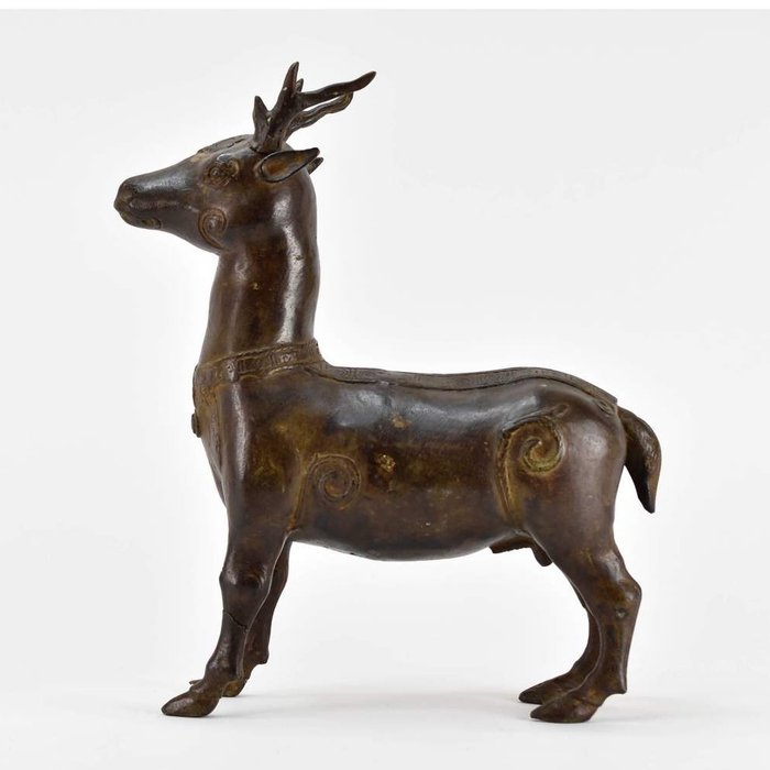 Statuetta - Bronzo - Animale - Sud-est asiatico/Asia centrale - XIX secolo        